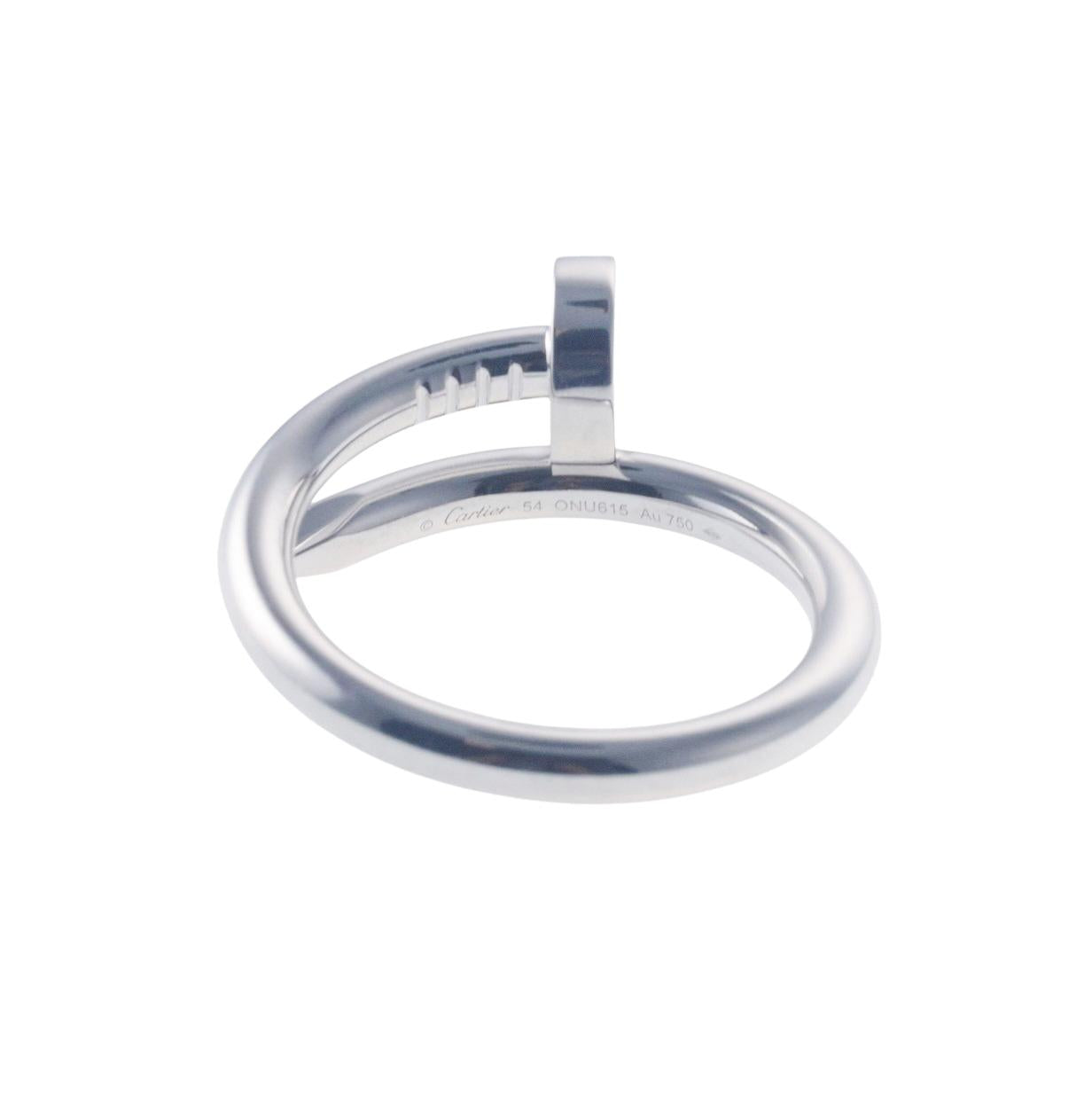 Cartier Juste Un Clou White Gold Ring Classic Model