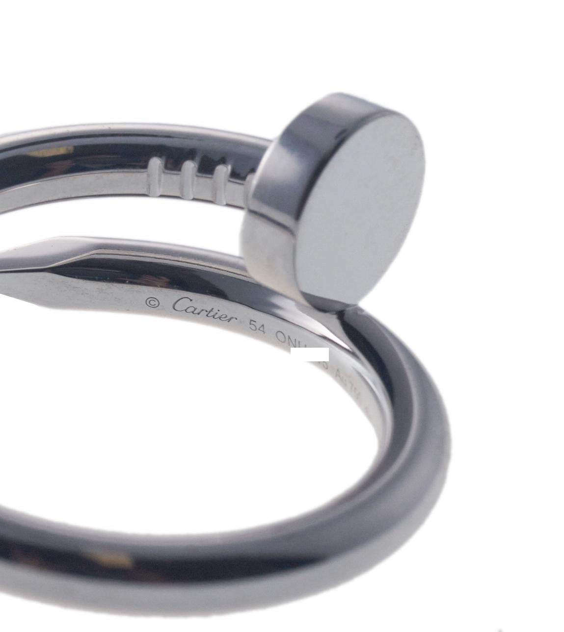 Cartier Juste Un Clou White Gold Ring Classic Model