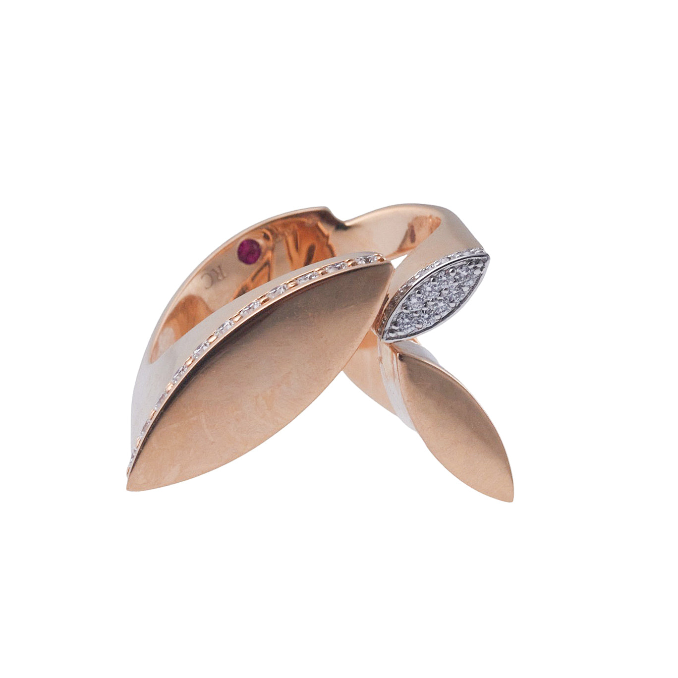Roberto Coin Rose Gold Diamond Statement Ring