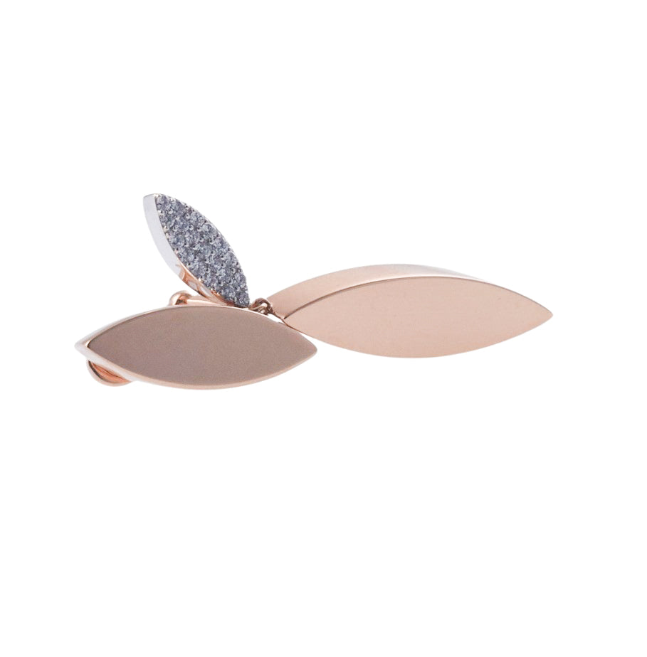 Roberto Coin Rose Gold Diamond Petals Earrings