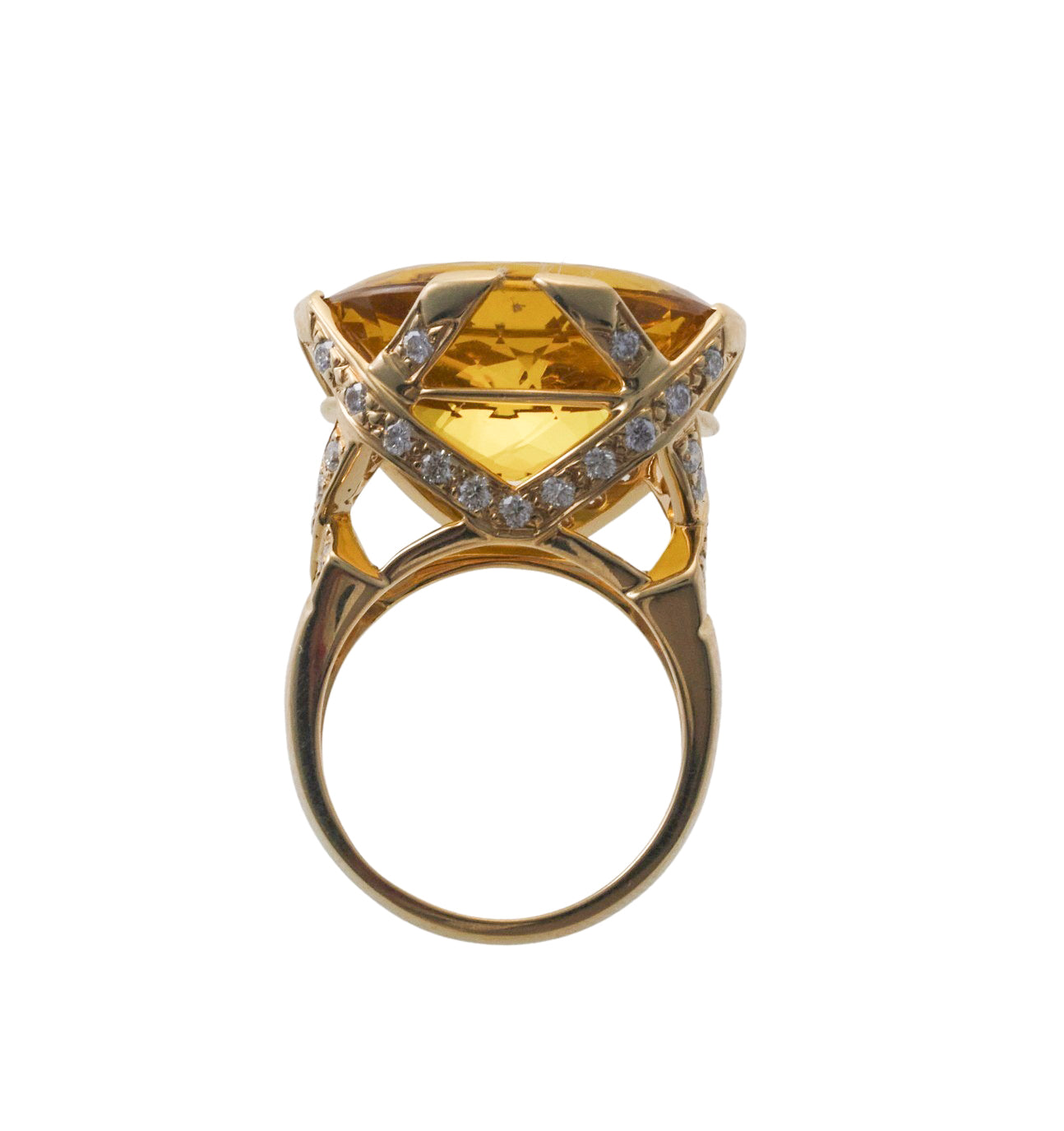 Tiffany & Co Paloma Picasso Citrine Diamond Gold Ring