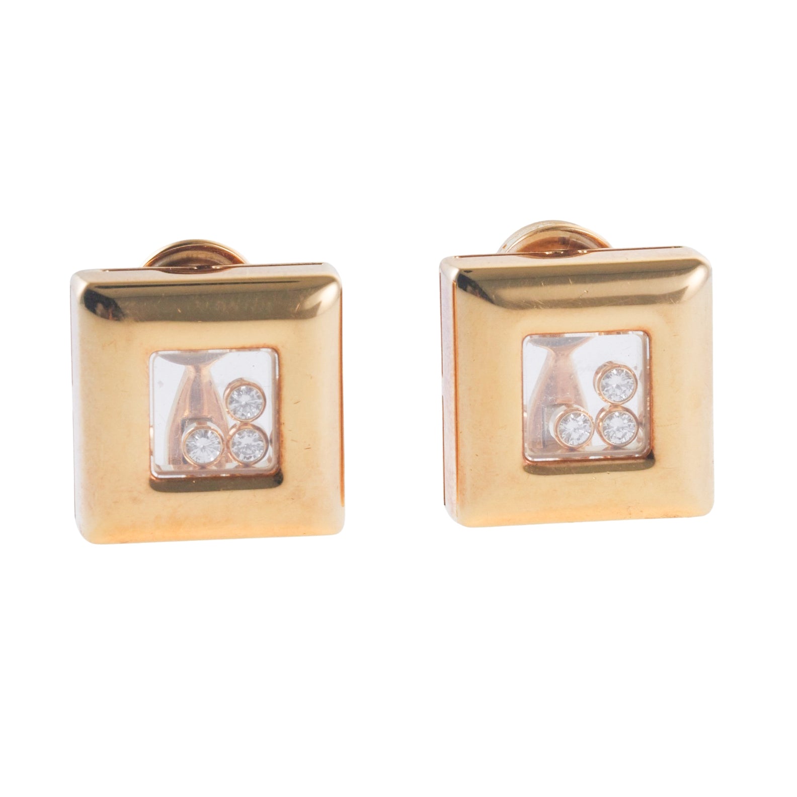 Chopard Happy Diamonds Yellow Gold Earrings