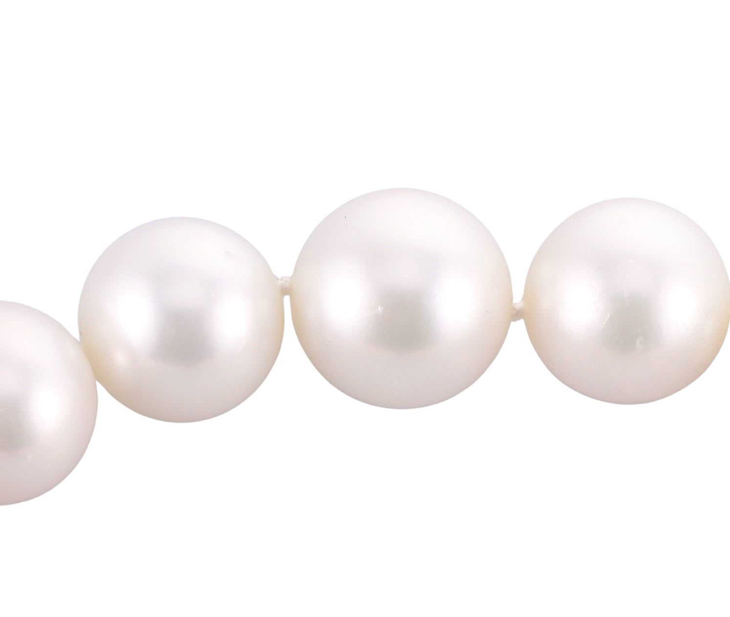 Gold 14mm to 17.8mm South Sea Pearl Diamond Necklace