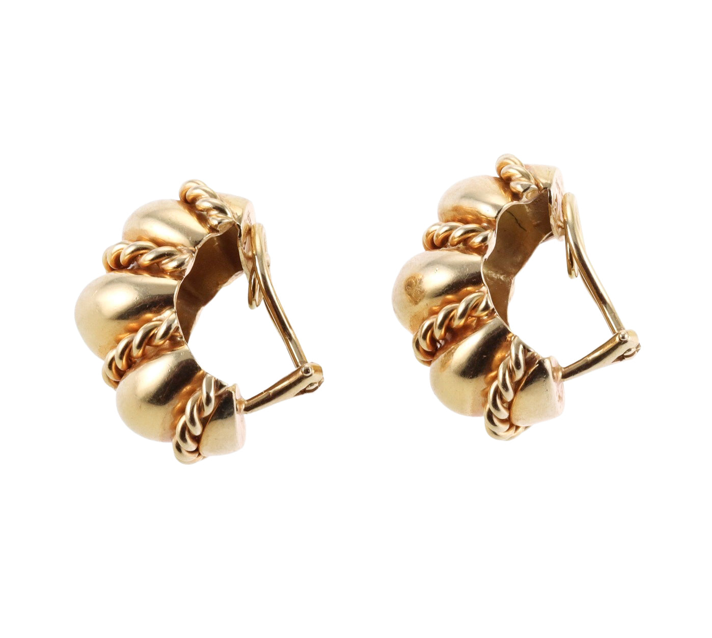 Seaman Schepps Shrimp Gold Earrings