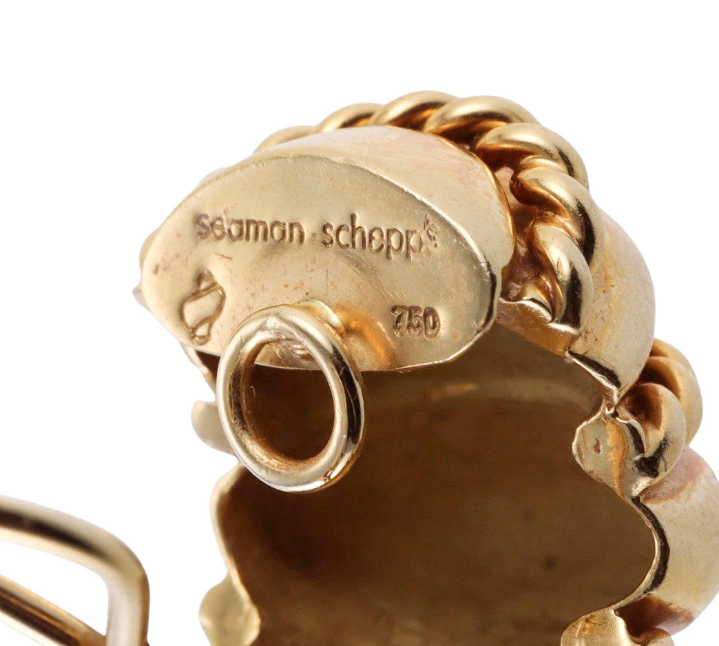 Seaman Schepps Shrimp Gold Earrings