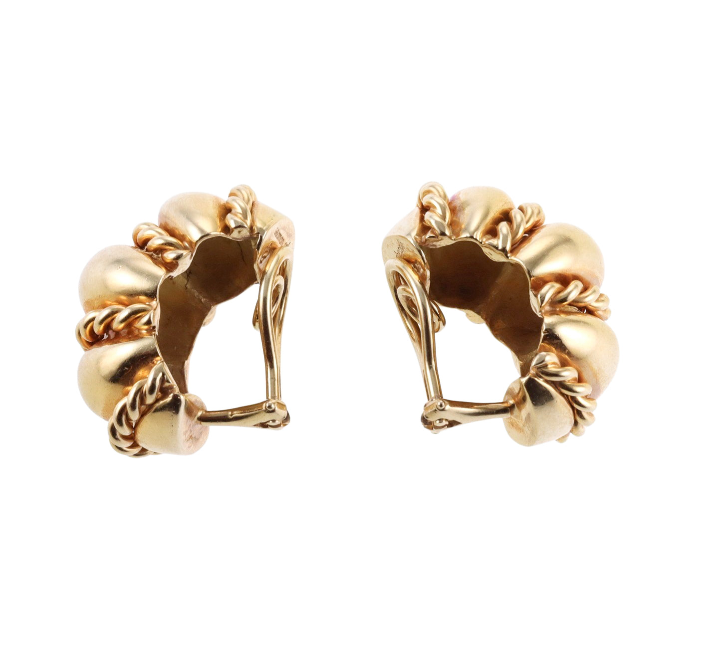 Seaman Schepps Shrimp Gold Earrings