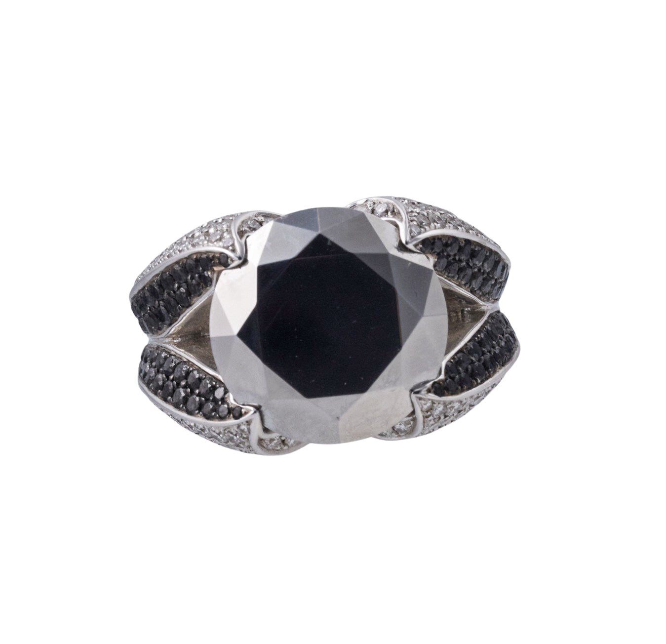 Chopard Black White Diamond Gold Ring