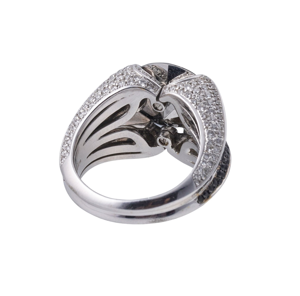 Chopard Black White Diamond Gold Ring