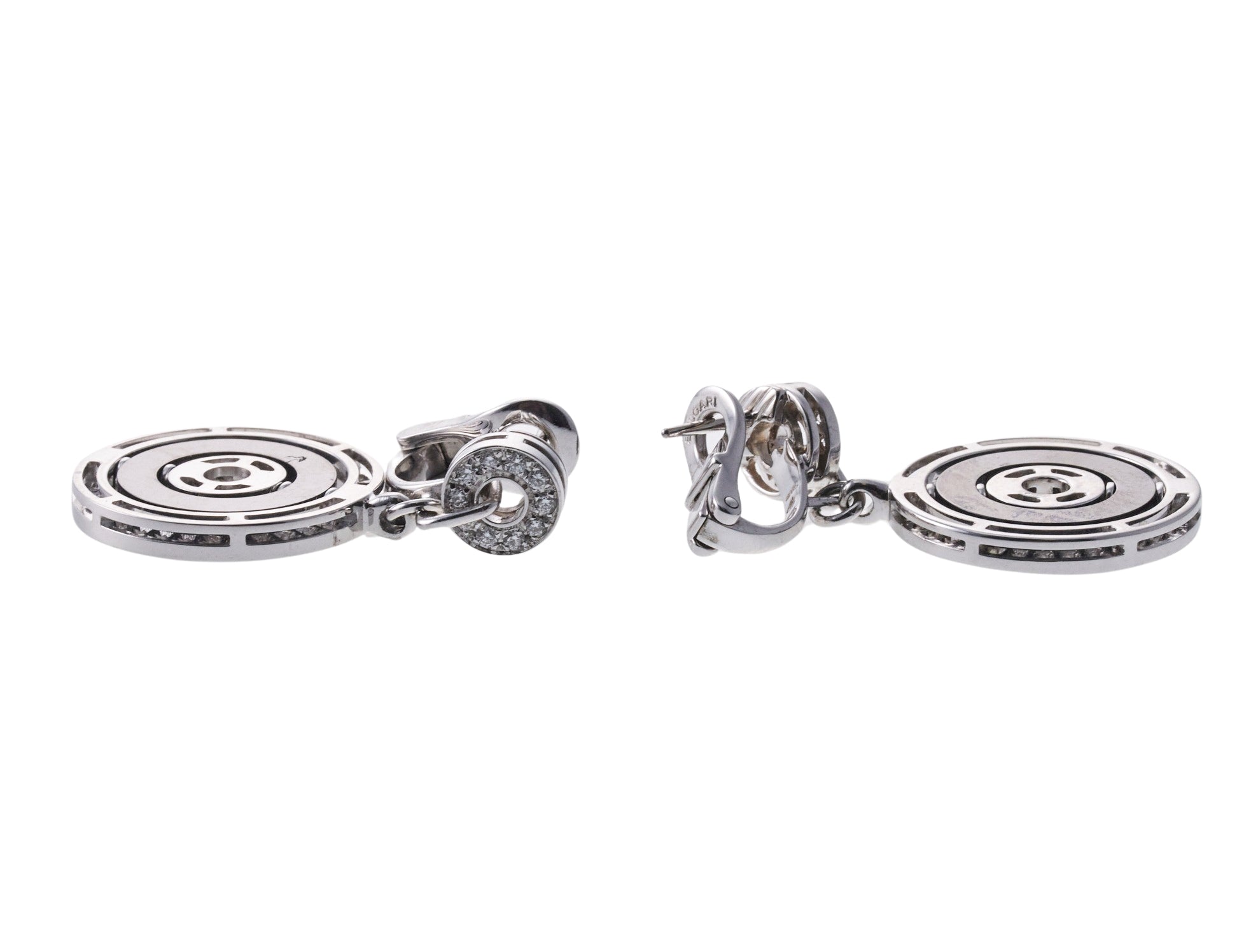 Bulgari Astrale Diamond Gold Ceramic Drop Earrings