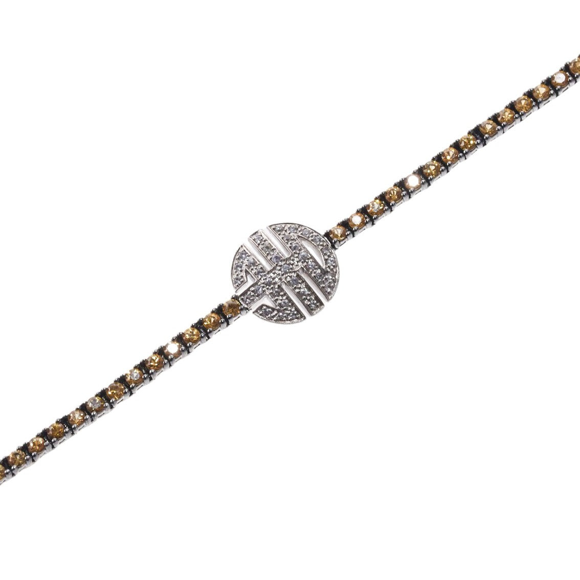 Mimi Milano Ognibene Silver Yellow Sapphire Diamond Bracelet