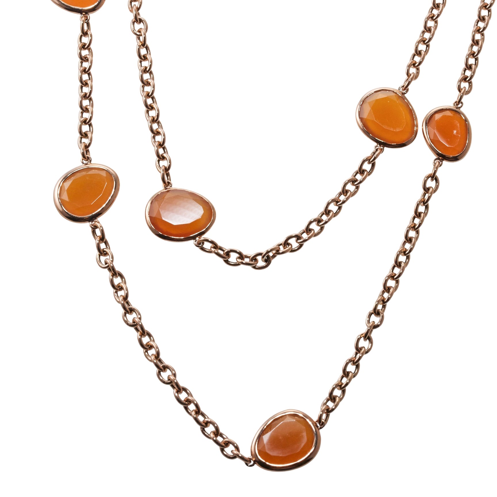 Mimi Milano Talita Carnelian Gold Necklace