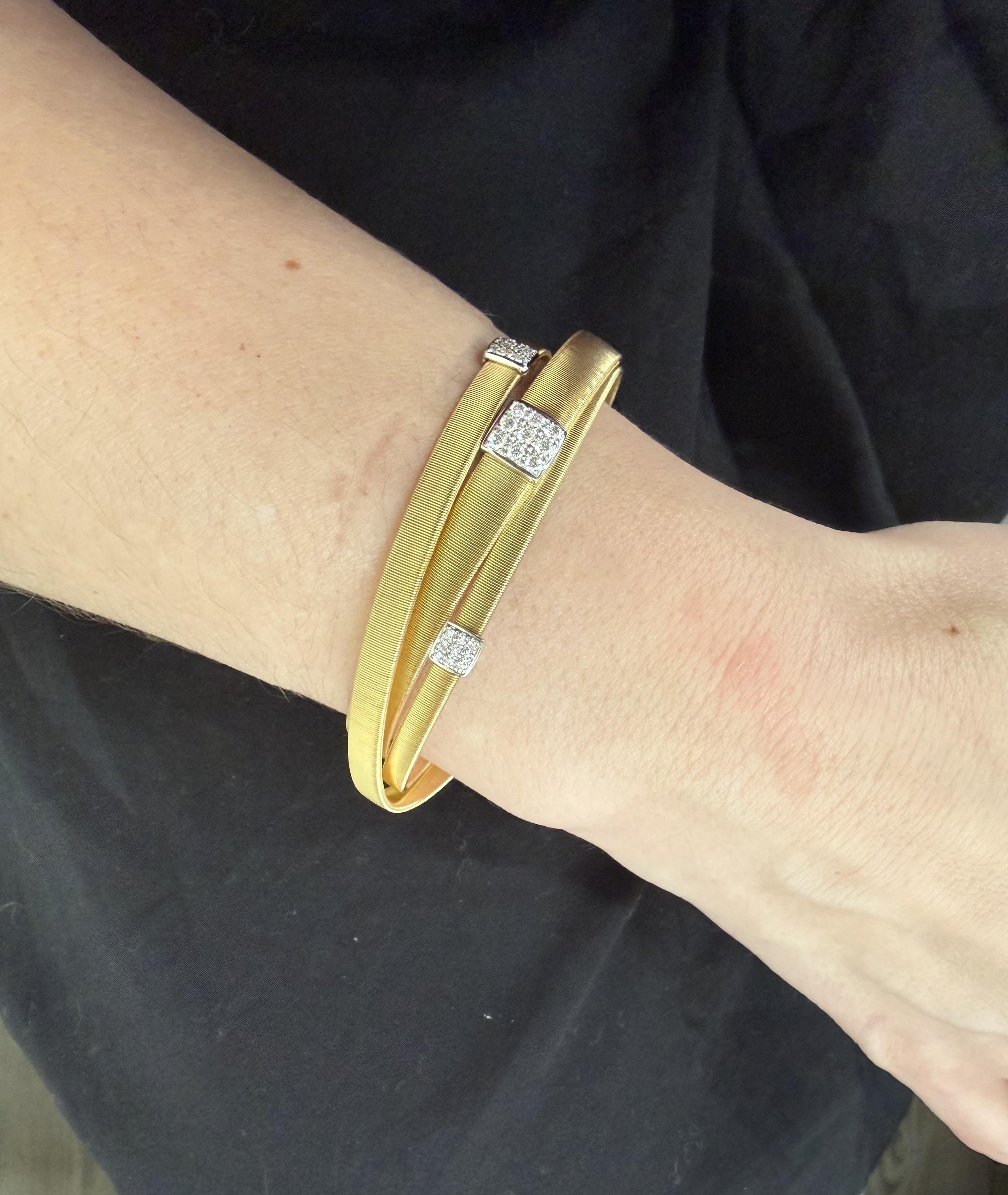 Marco Bicego Masai Diamond Gold Mixed Coil Bracelet