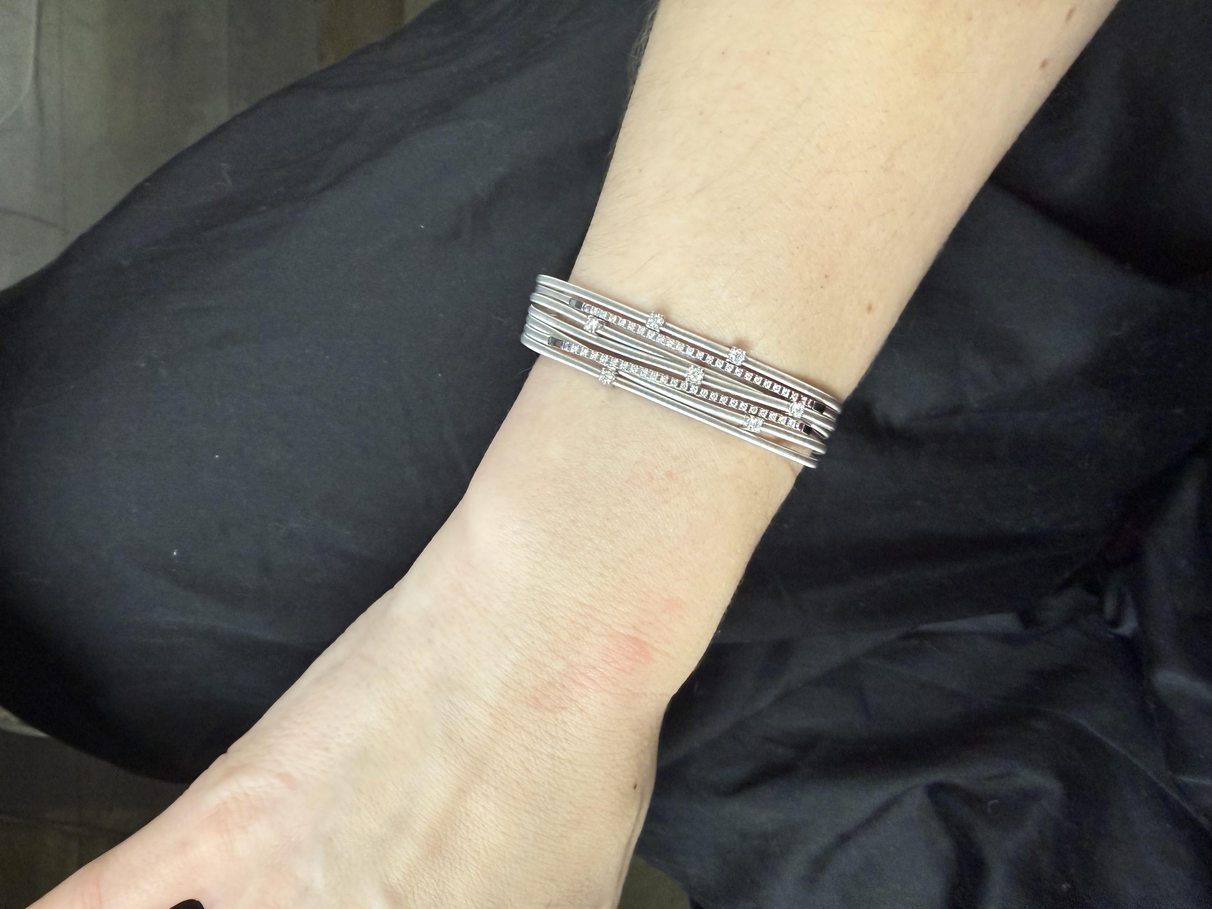 Marco Bicego Goa Diamond Seven Row Gold Bracelet