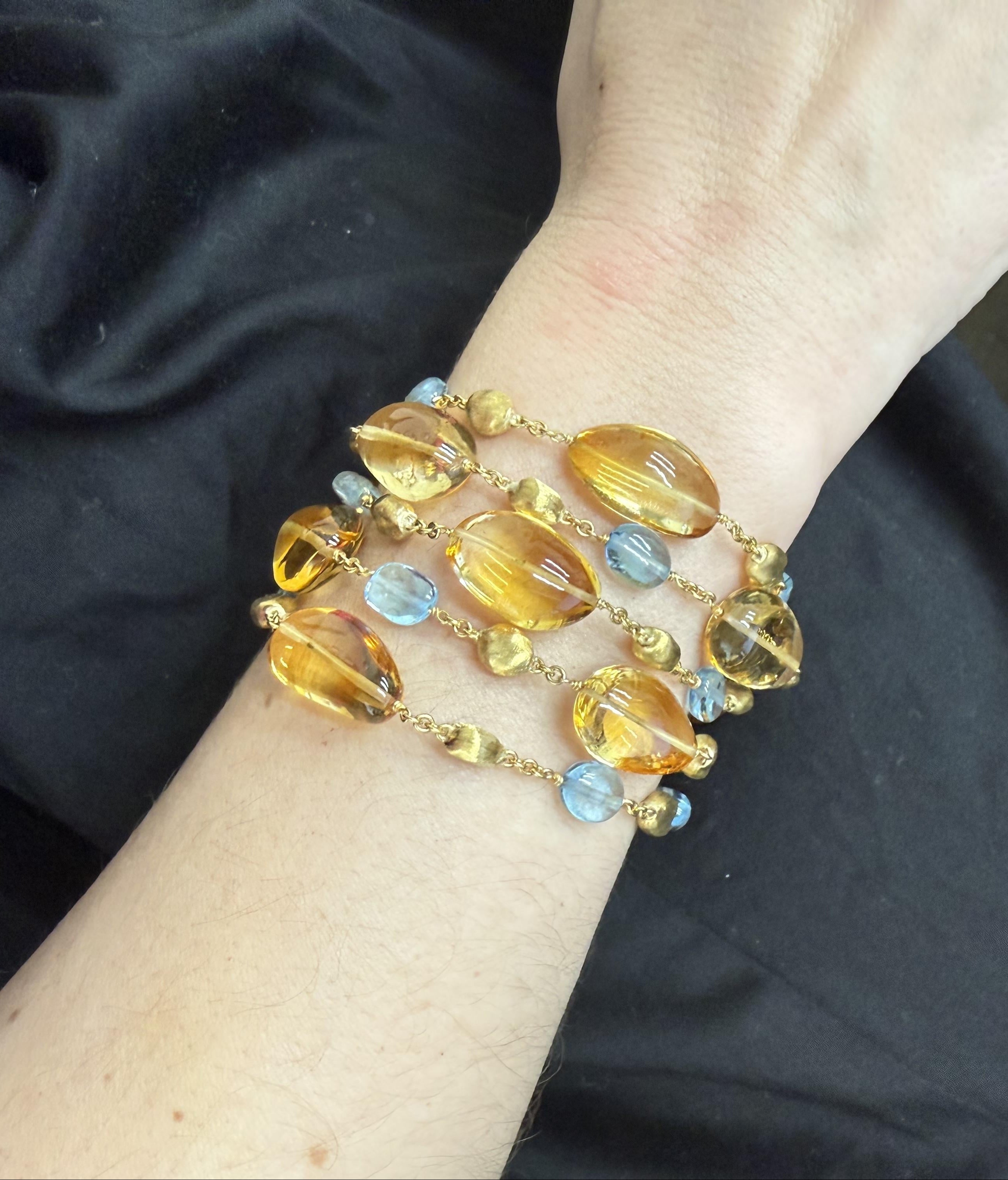 Marco Bicego Confetti Gemme Topaz Citrine Gold Bracelet