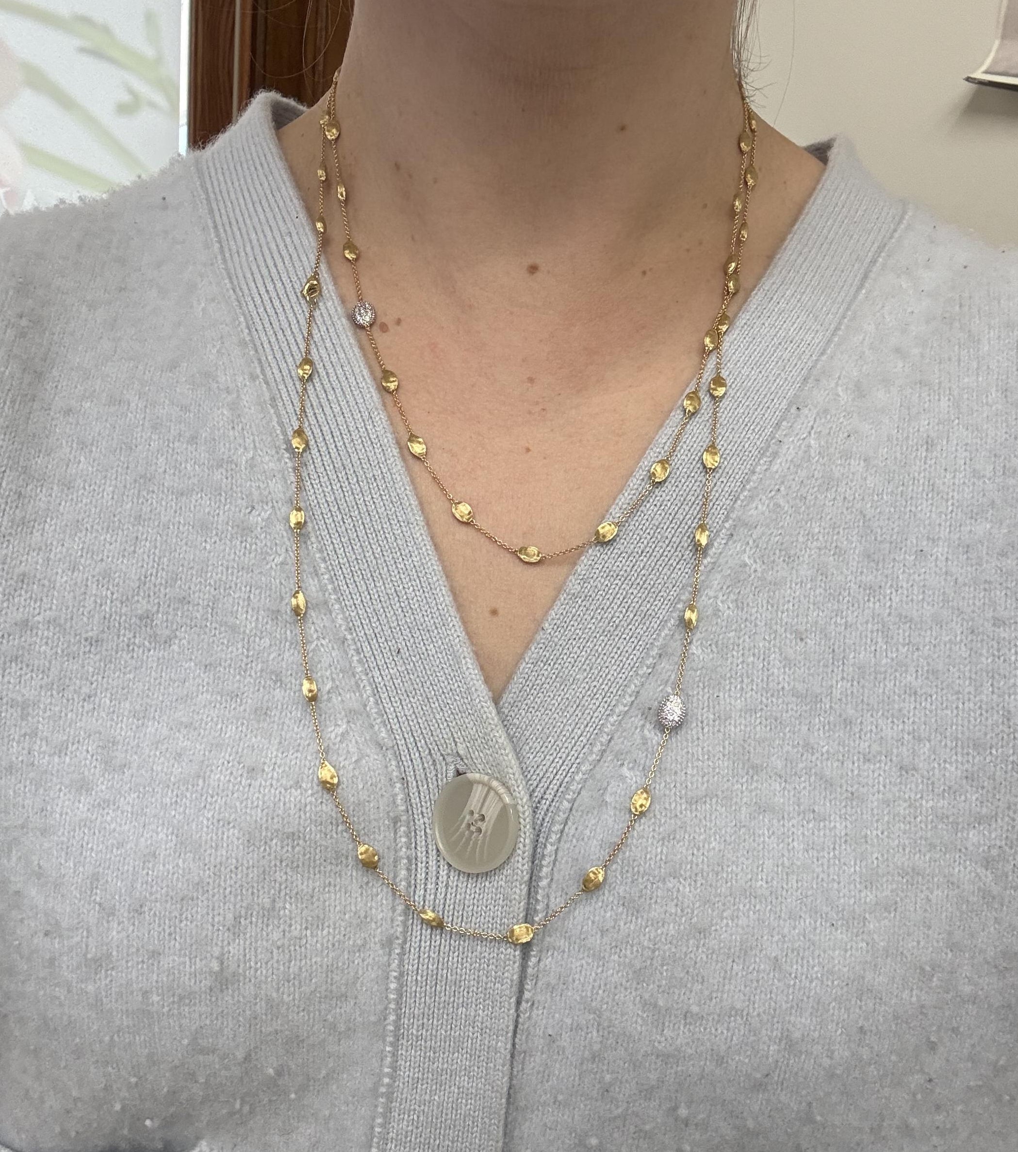 Marco Bicego Siviglia Diamond Gold Long Necklace