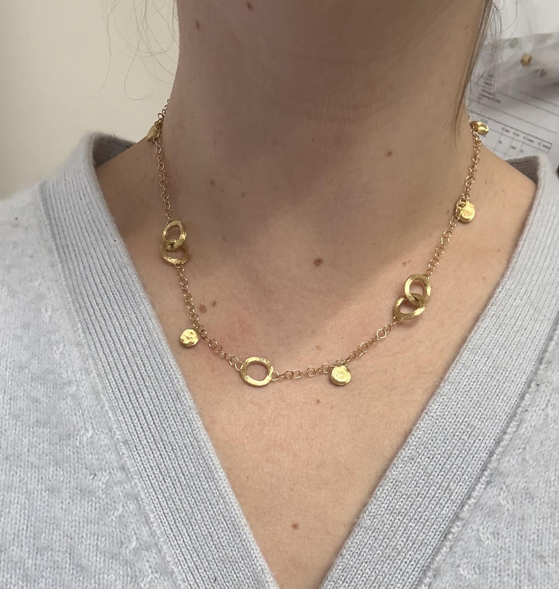 Marco Bicego Jaipur Link and Charm Gold Necklace