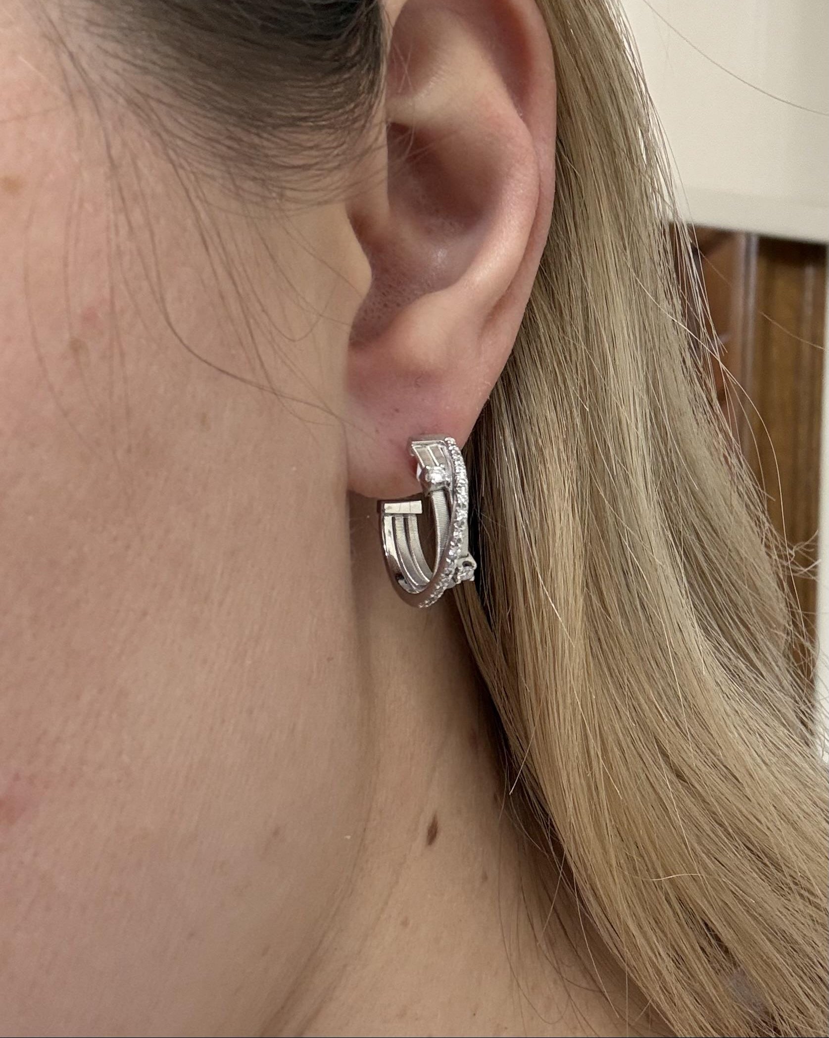 Marco Bicego Goa Diamond Gold Hoop Earrings