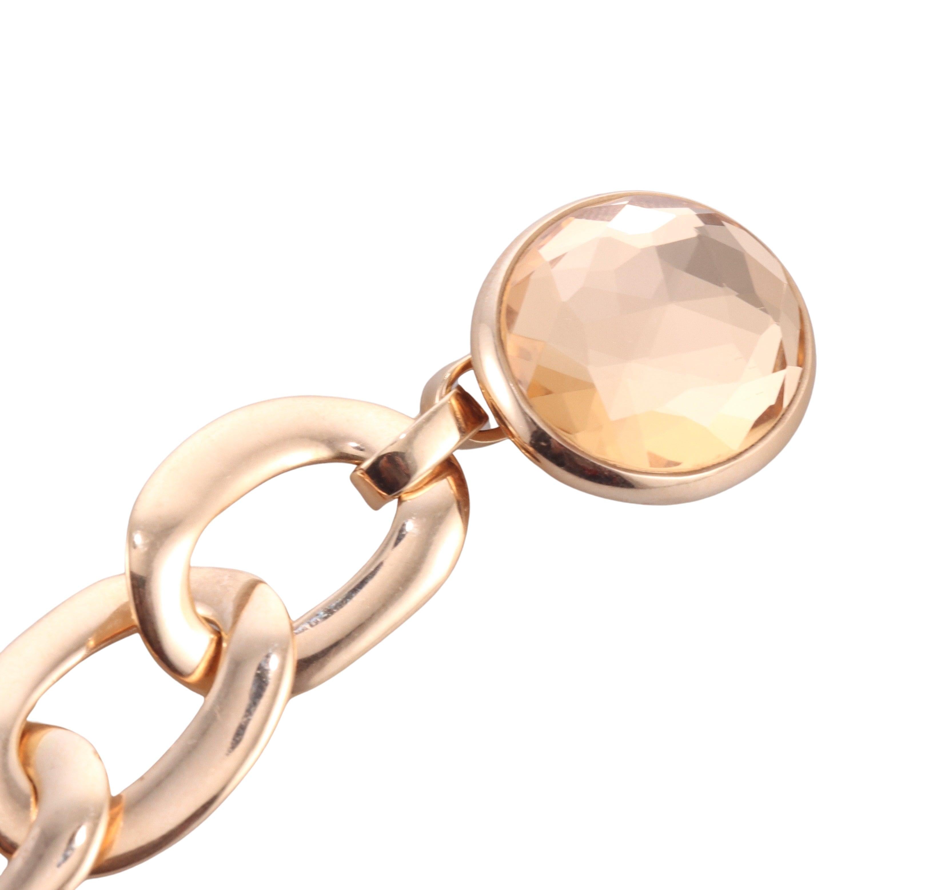 Pomellato Narciso Quartz Rose Gold Link Bracelet