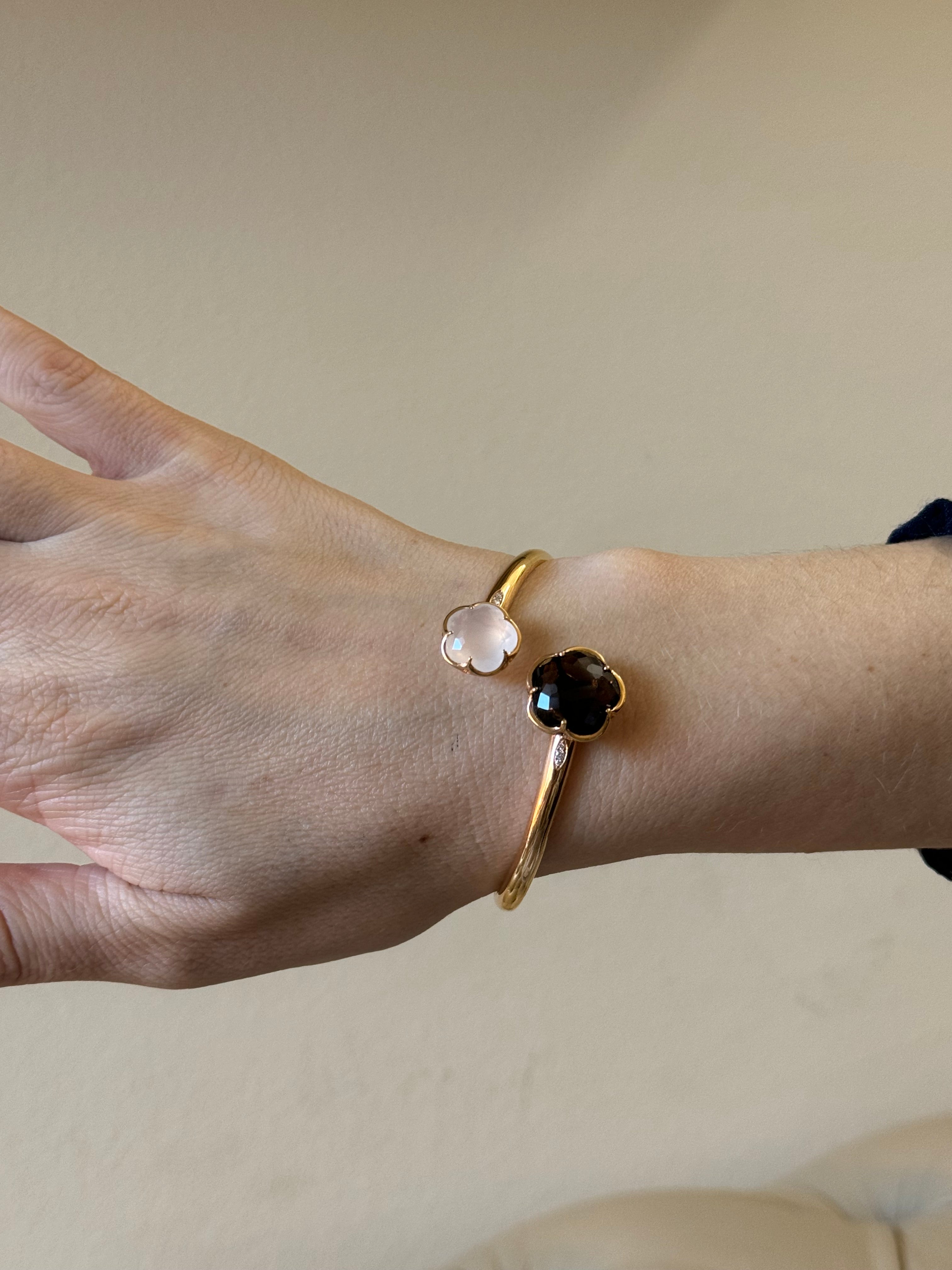 Pasquale Bruni Rose Gold Diamond Quartz Bypass Bracelet