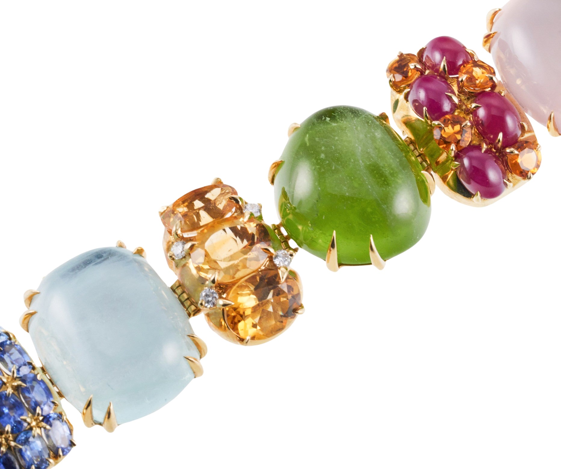 Seaman Schepps Gem Set Gold Diamond Rio Bracelet
