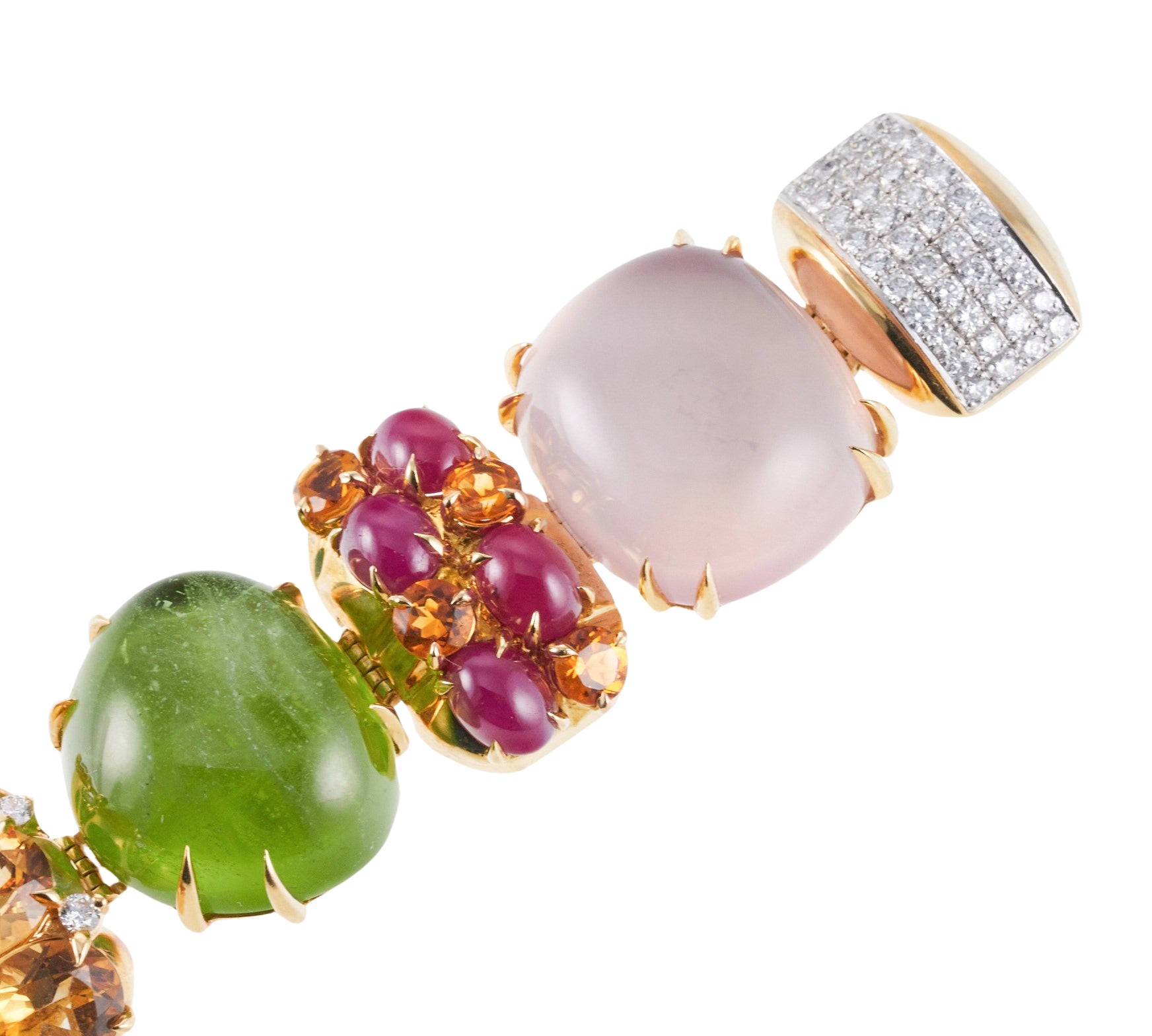 Seaman Schepps Gem Set Gold Diamond Rio Bracelet
