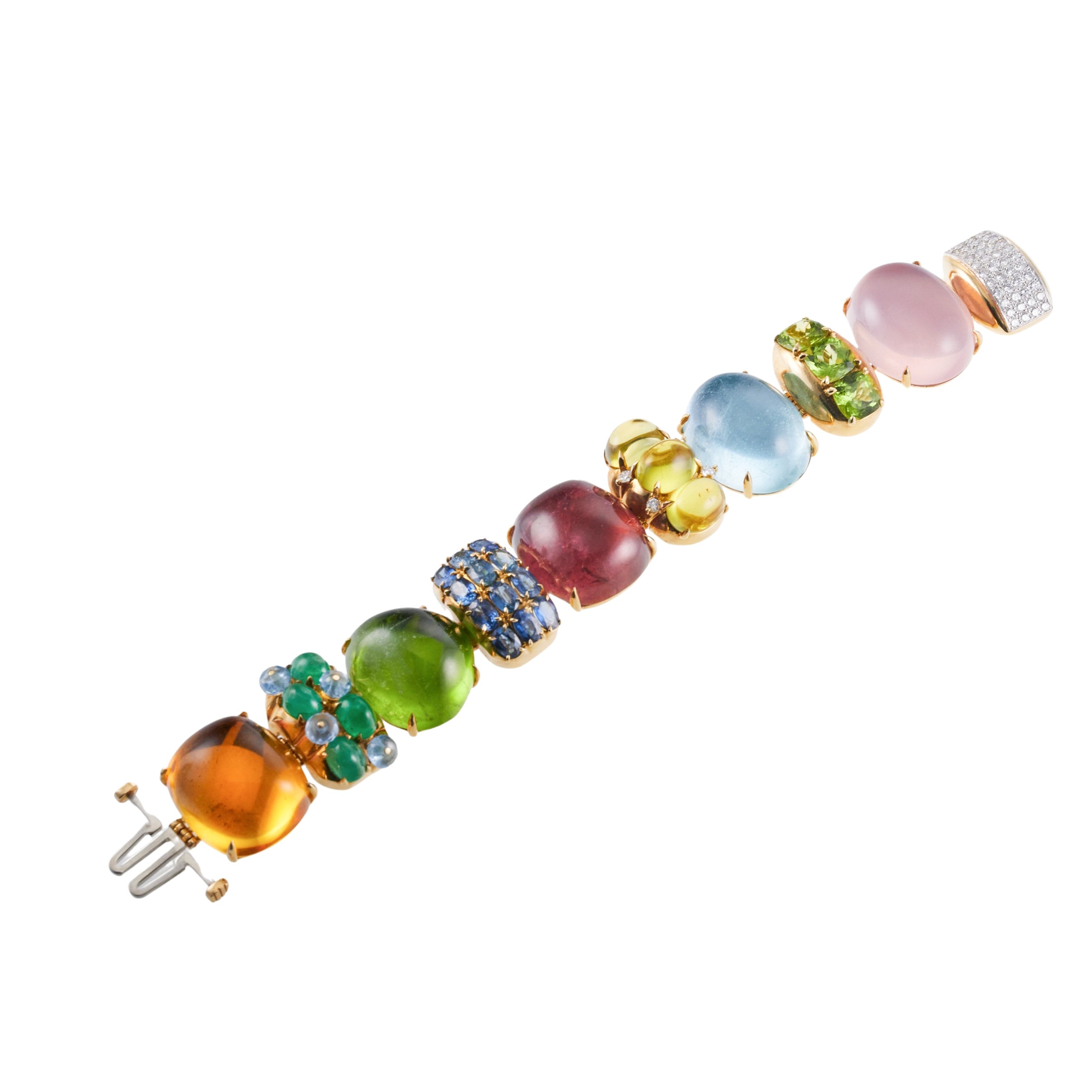 Seaman Schepps Gem Set Yellow Gold Rio Bracelet