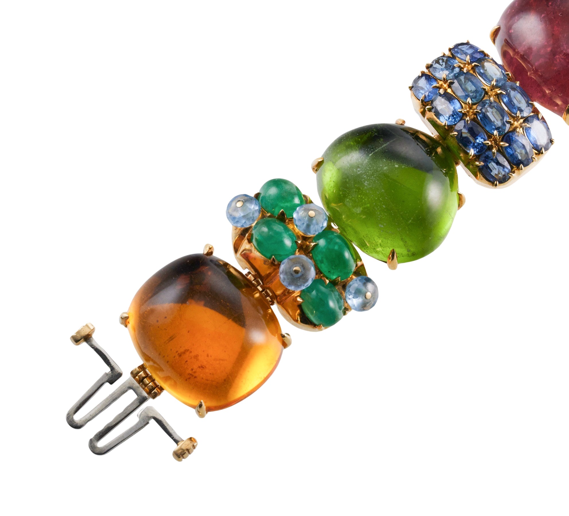 Seaman Schepps Gem Set Yellow Gold Rio Bracelet