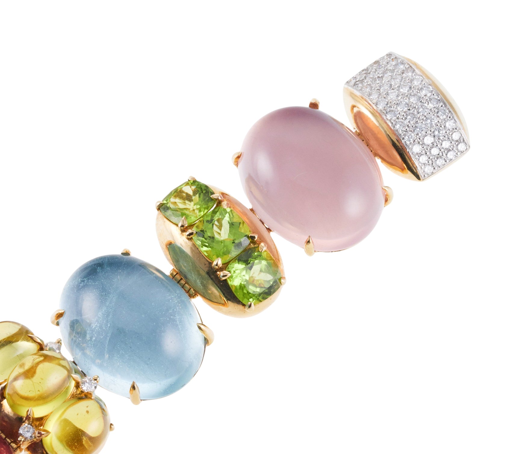Seaman Schepps Gem Set Yellow Gold Rio Bracelet