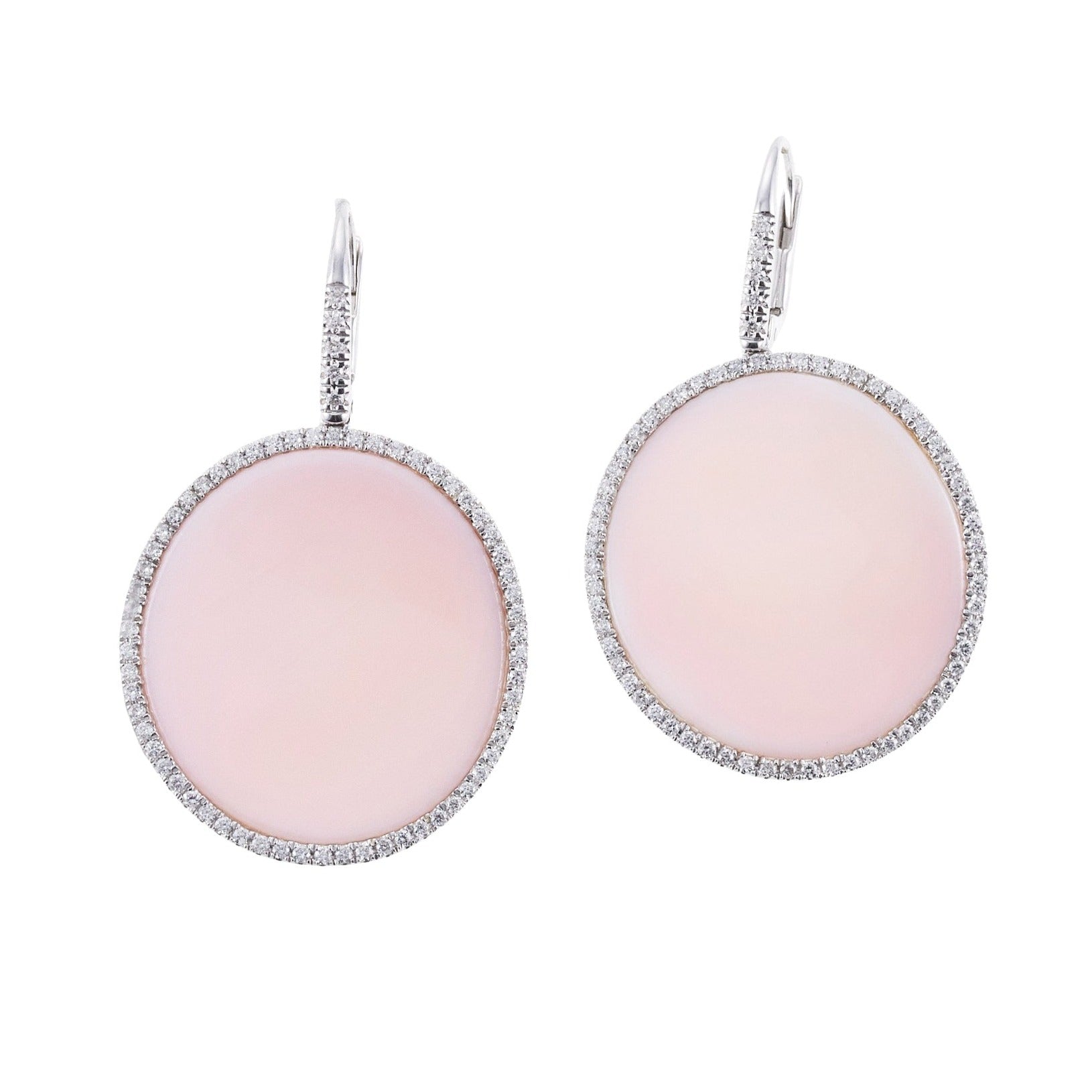 Mimi Milano Aurora Diamond Mother of Pearl Gold Earrings