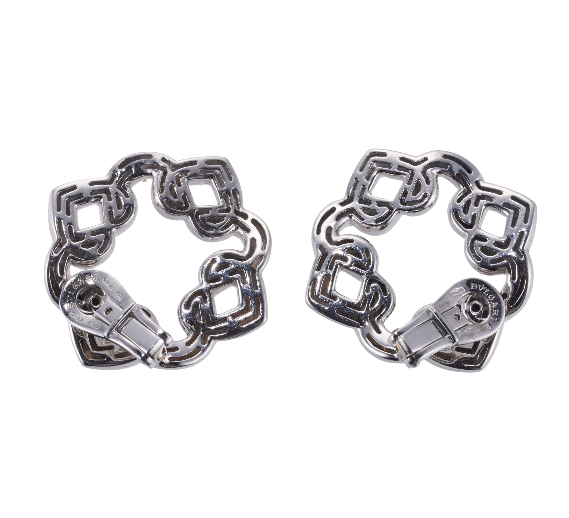 Bulgari Diamond Gold Earrings