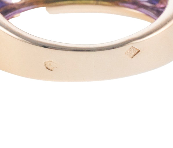 Van Cleef & Arpels Amethyst Peridot Gold Ring