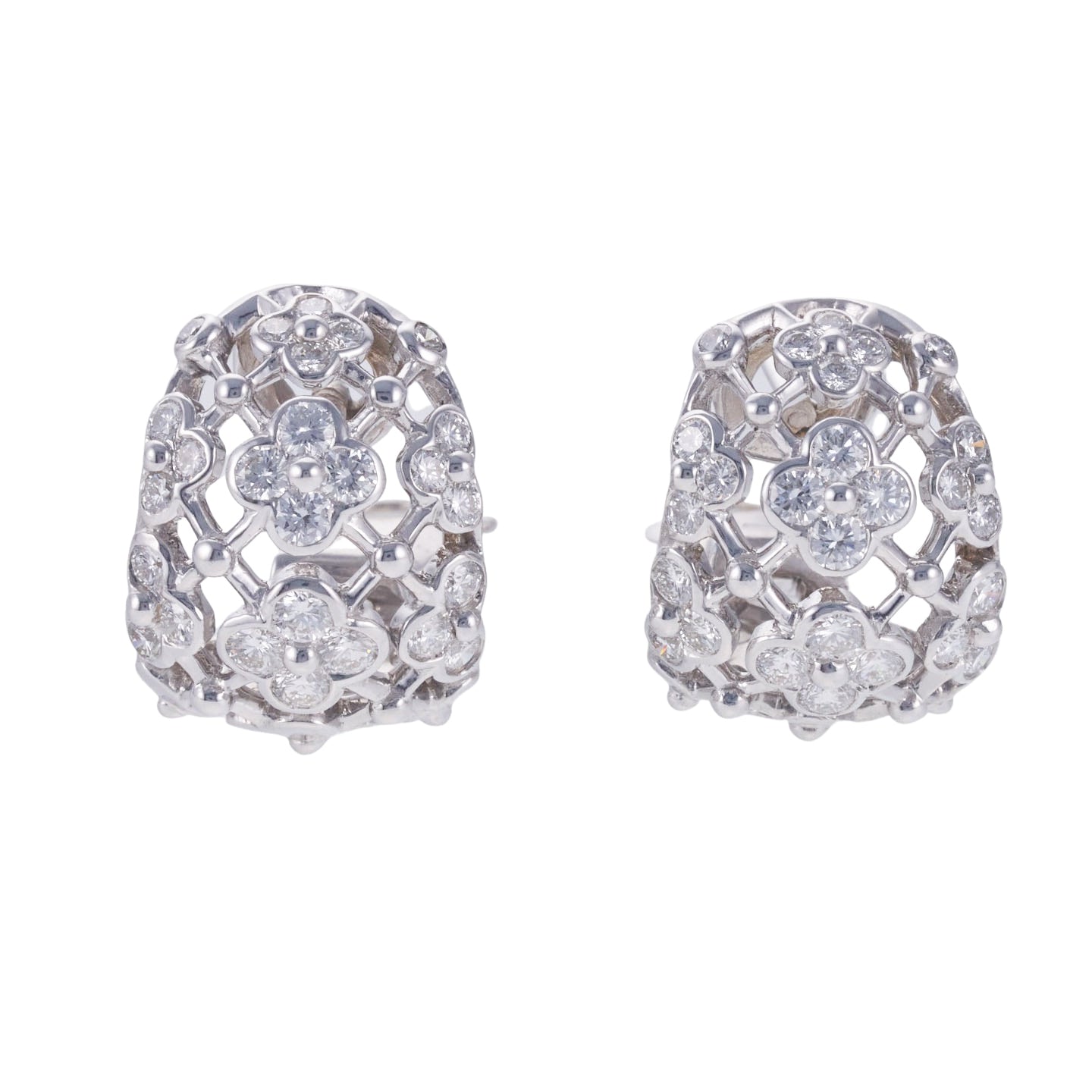 Van Cleef & Arpels Diamond Gold Earrings