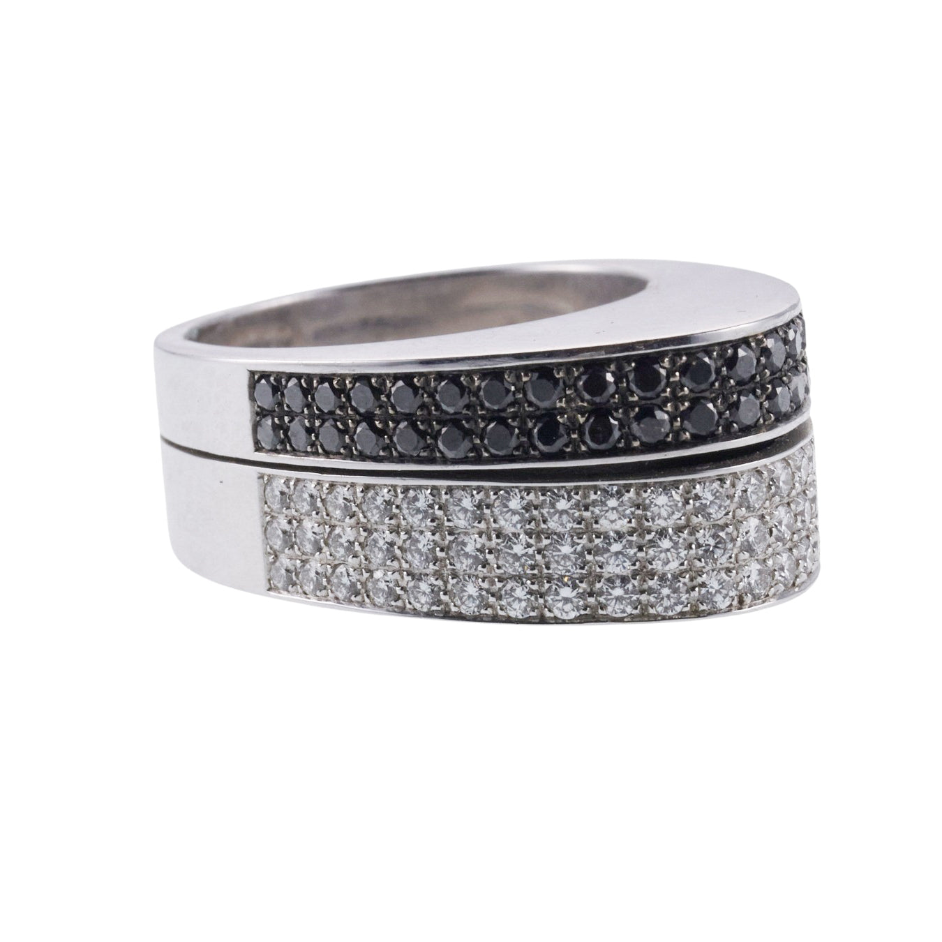 Chopard Black & White Diamond Gold Ring