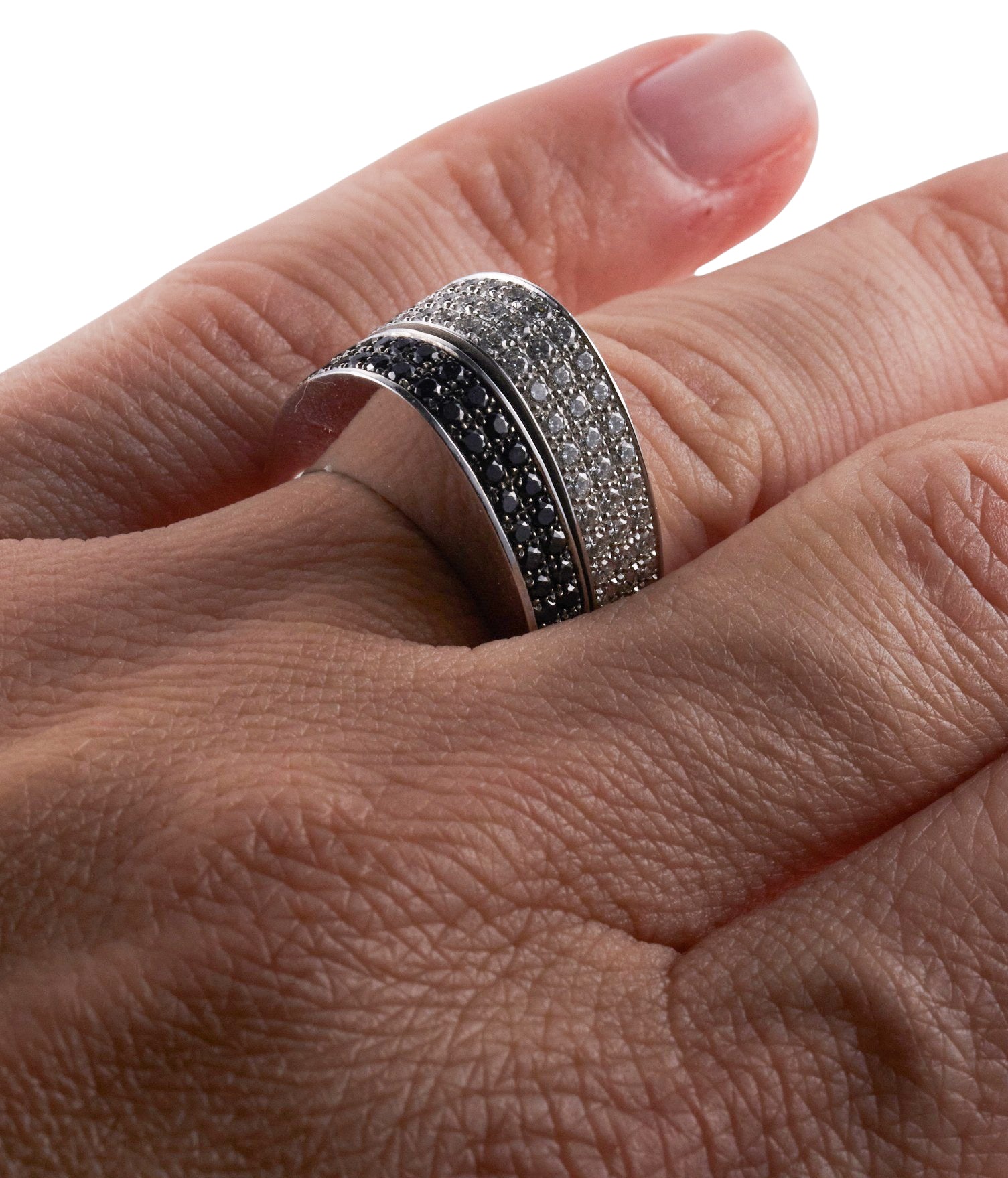 Chopard Black & White Diamond Gold Ring
