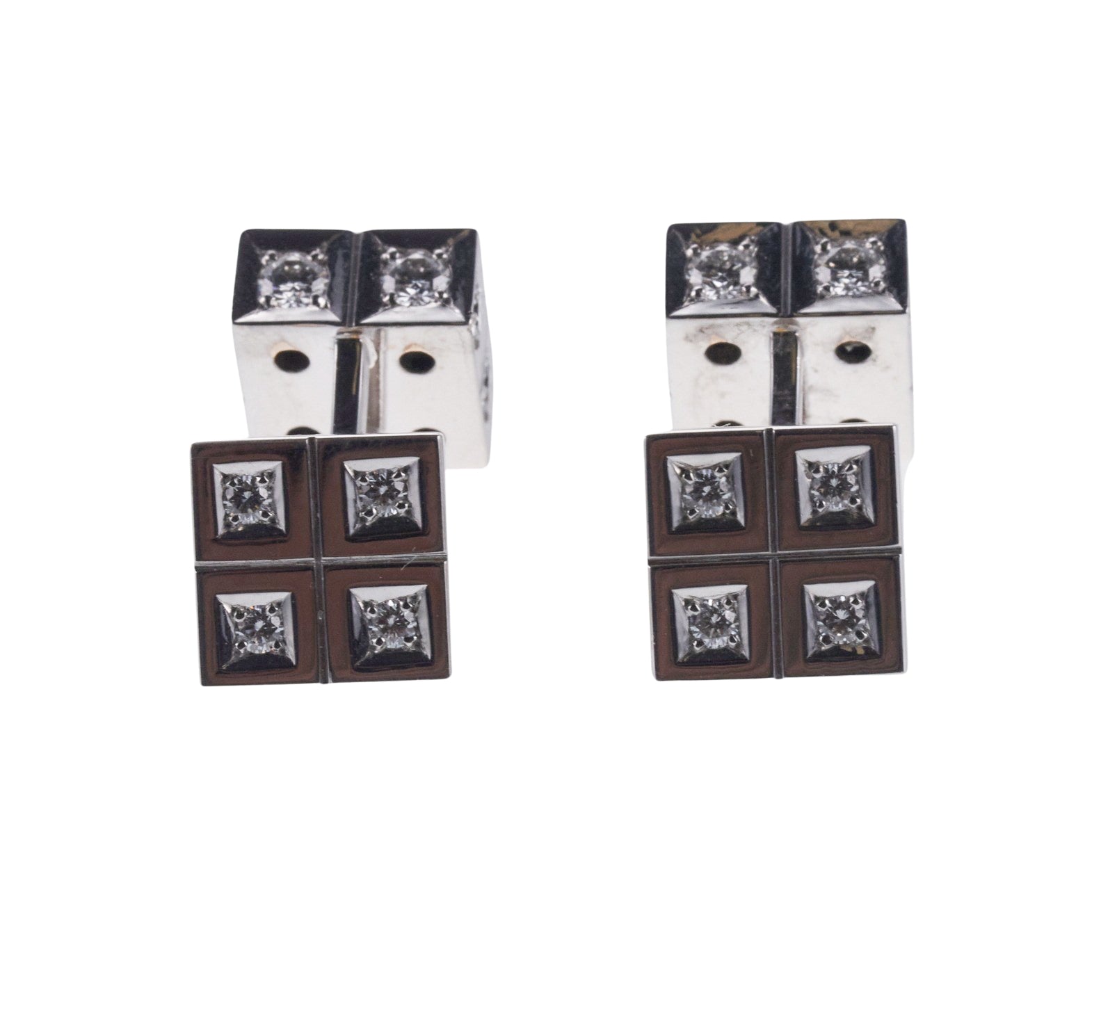 Mouawad Diamond Gold Cufflinks