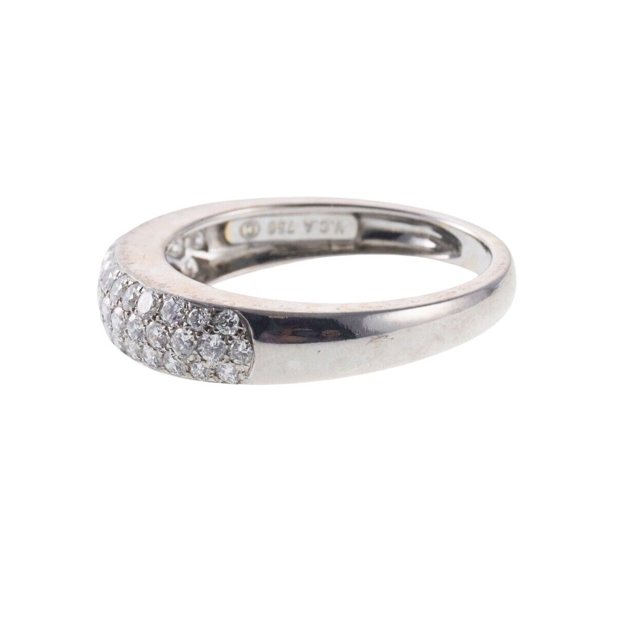 Van Cleef & Arpels Diamond Gold Half Band Ring
