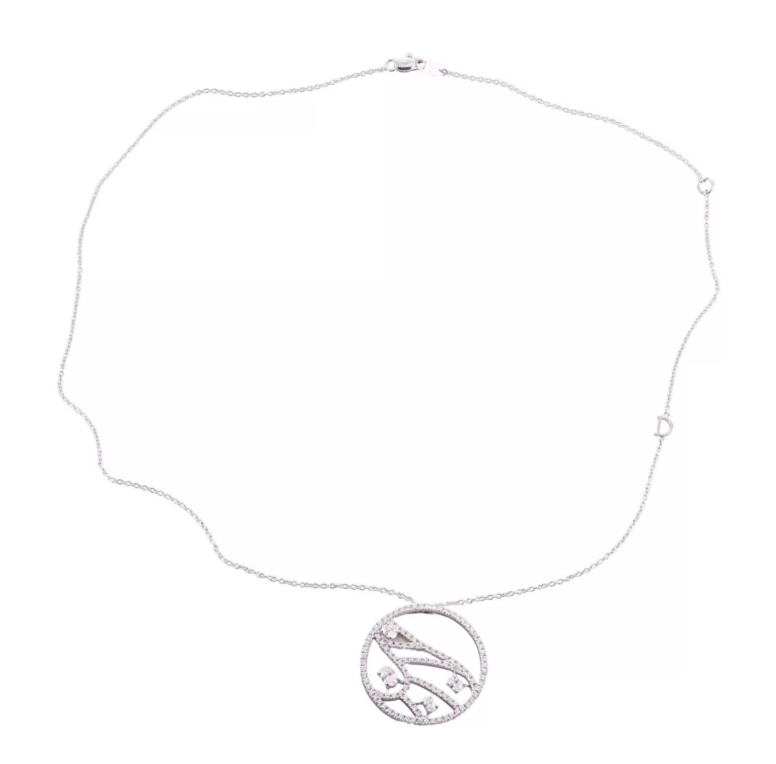 Damiani Battito D'Ali Gold Diamond Pendant Necklace