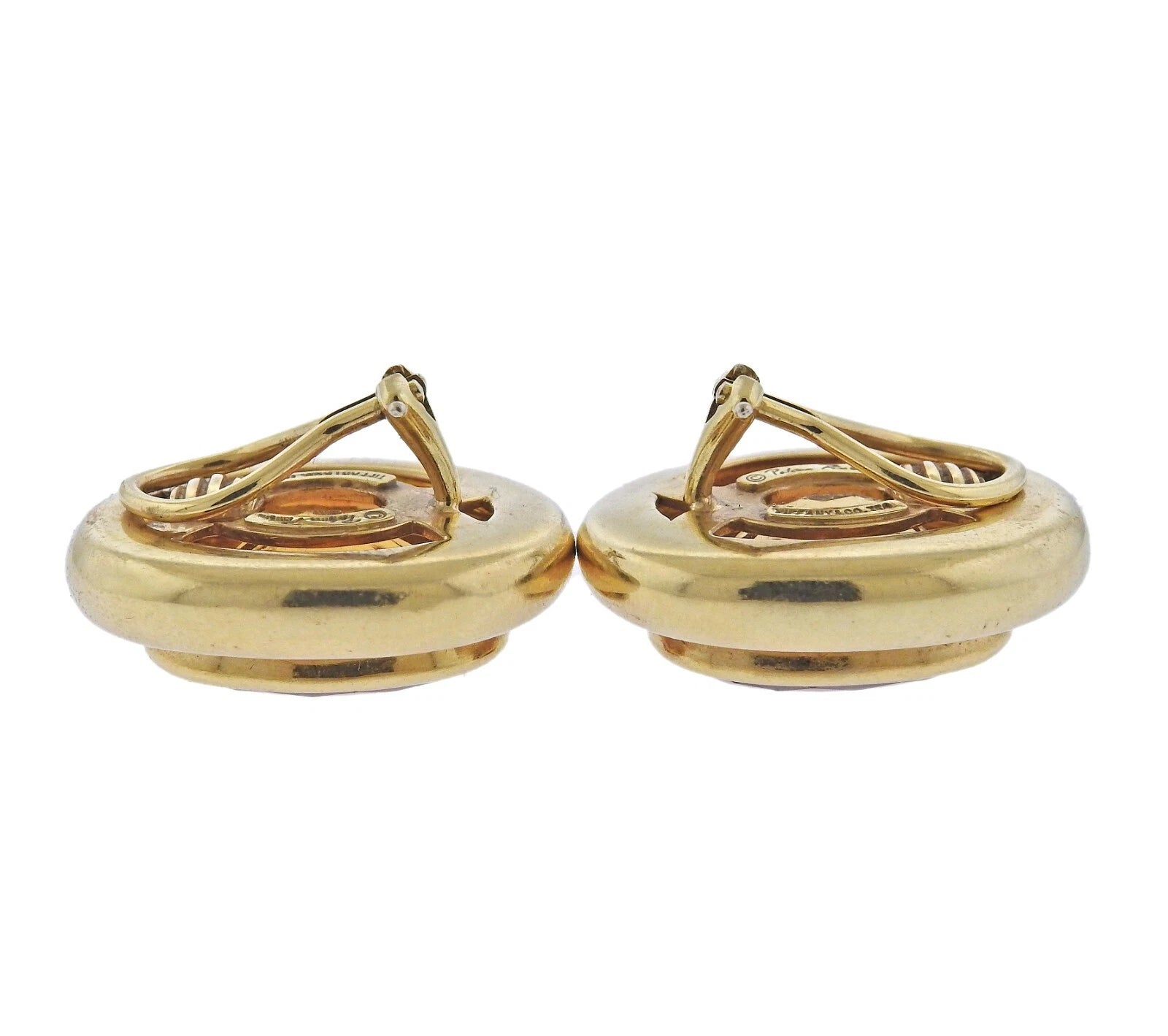 Tiffany & Co. Paloma Picasso Large Citrine 18K Gold Earrings