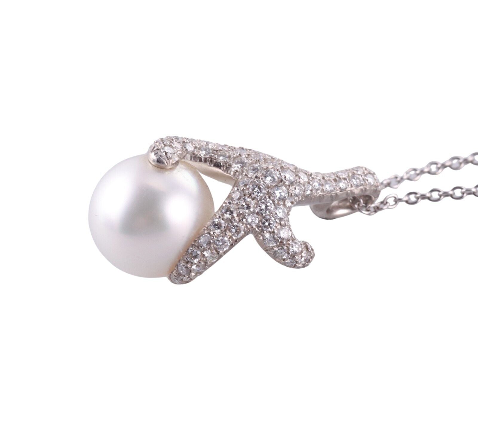 Mikimoto Starfish 12mm South Sea Pearl Gold Diamond Necklace
