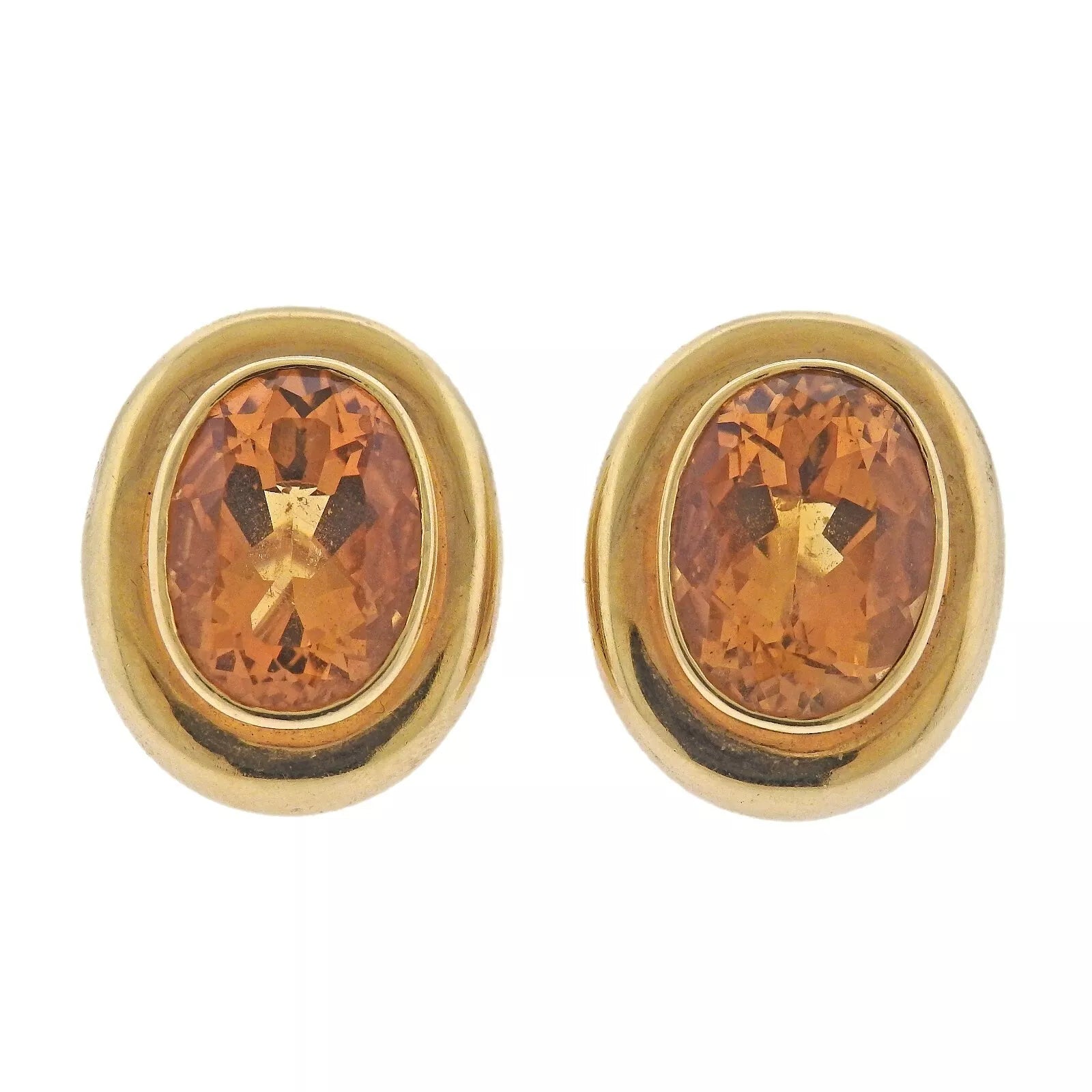 Tiffany & Co. Paloma Picasso Large Citrine 18K Gold Earrings