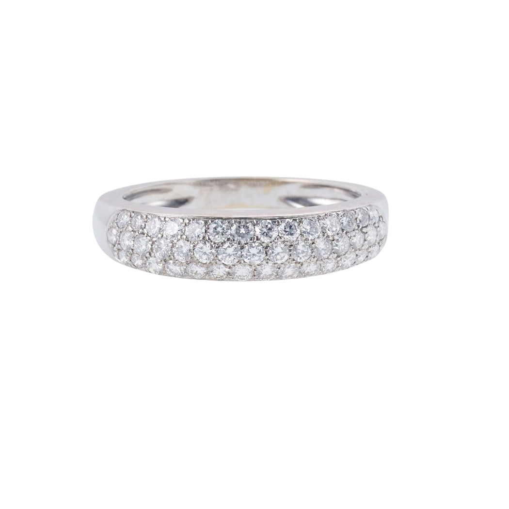Van Cleef & Arpels Diamond Gold Half Band Ring