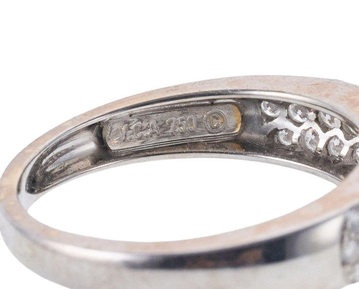 Van Cleef & Arpels Diamond Gold Half Band Ring