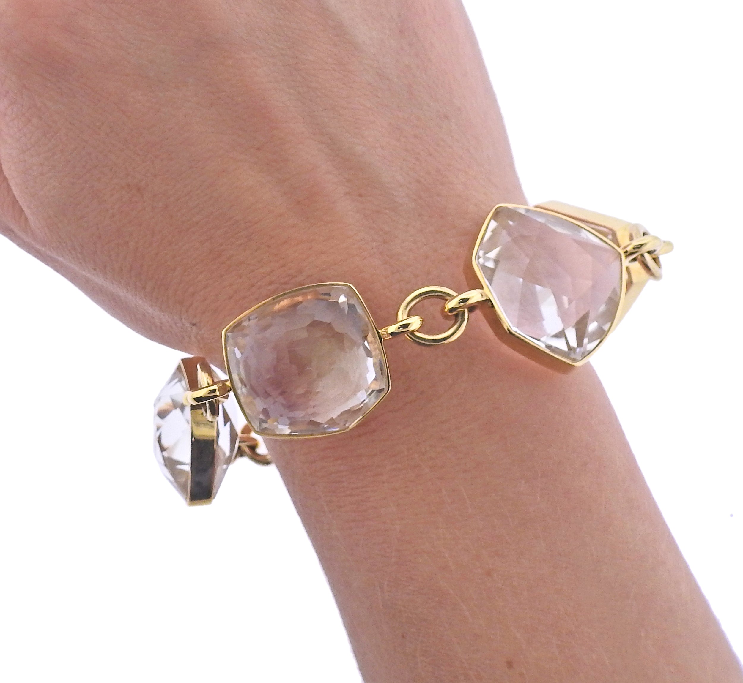 H Stern Diane Von Furstenberg DVF Crystal Gold Bracelet