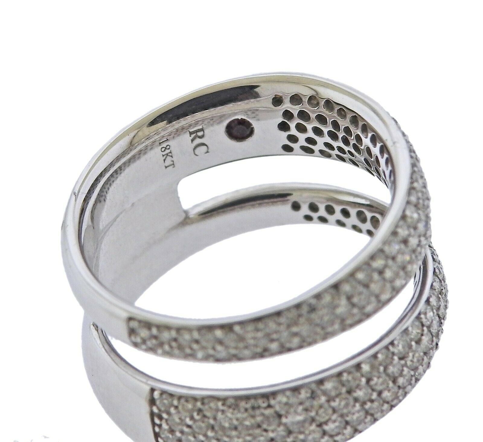 Roberto Coin Scalare 18k Gold Diamond Ring - Oak Gem