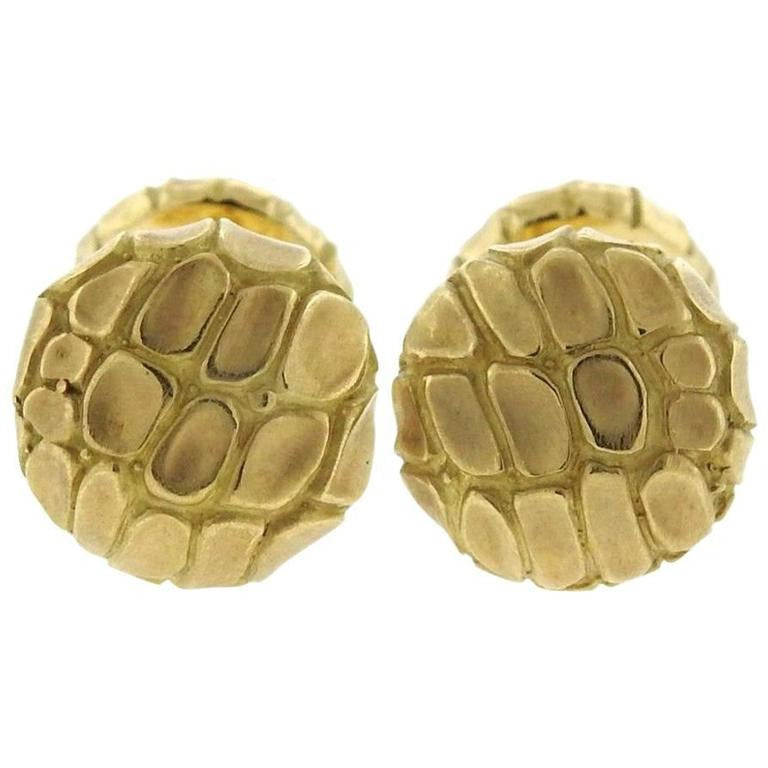 Angela Cummings Gold Snake Reptile Motif Cufflinks - Oakgem.com