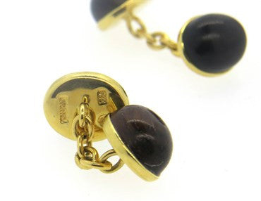 Trianon Wood 18k Gold Cufflinks - Oak Gem