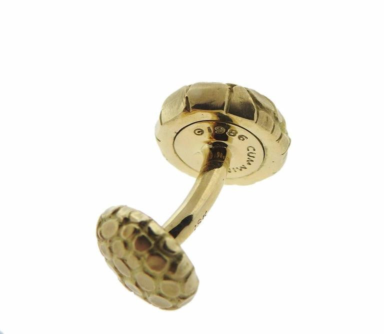 Angela Cummings Gold Snake Reptile Motif Cufflinks - Oakgem.com