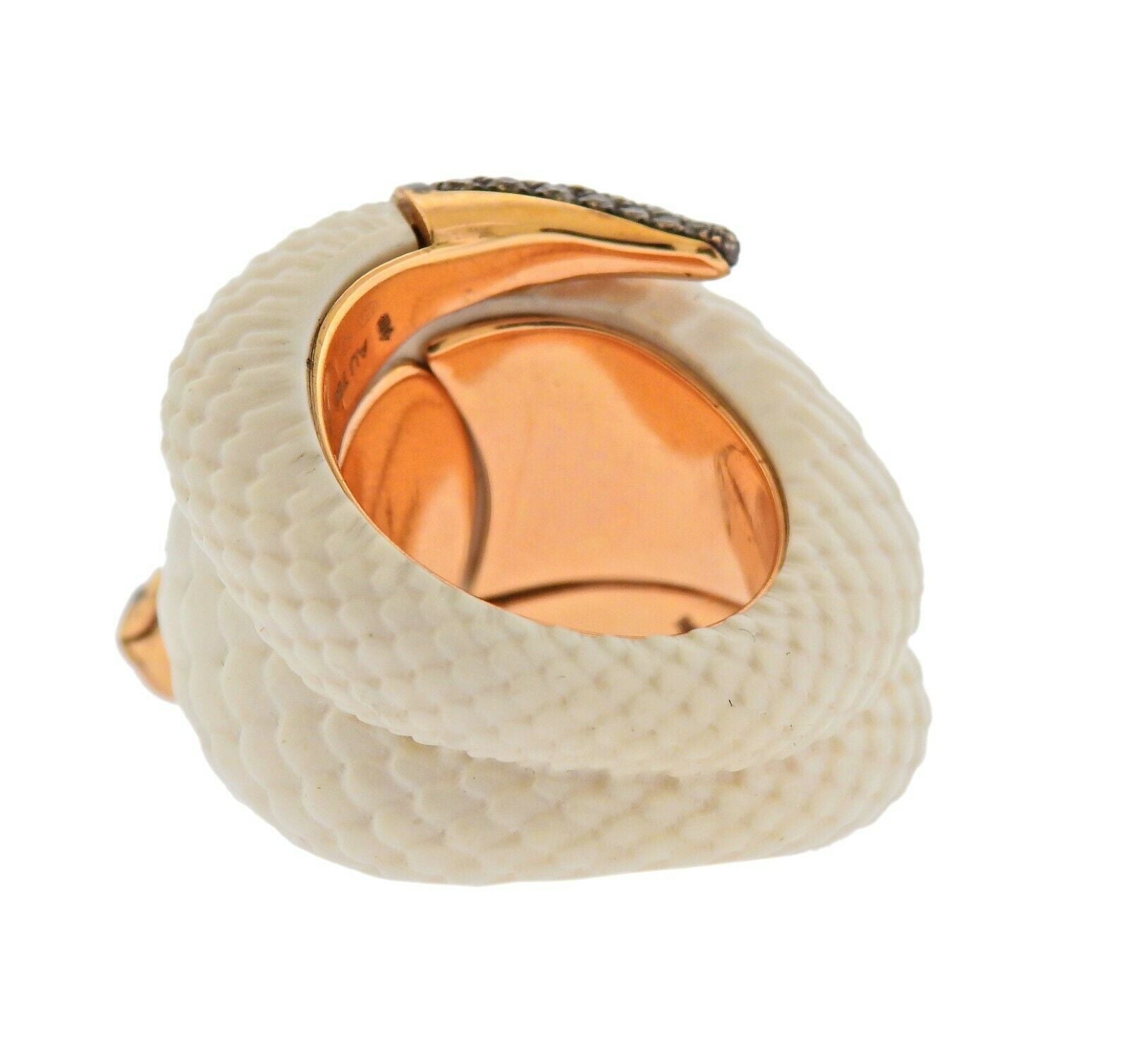 De Grisogono Mammoth Tusk Diamond Gold Snake Serpent Ring - Oak Gem