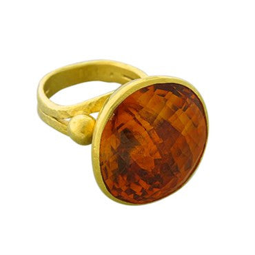 Gurhan 24k Gold Madeira Citrine Large Ring - Oak Gem