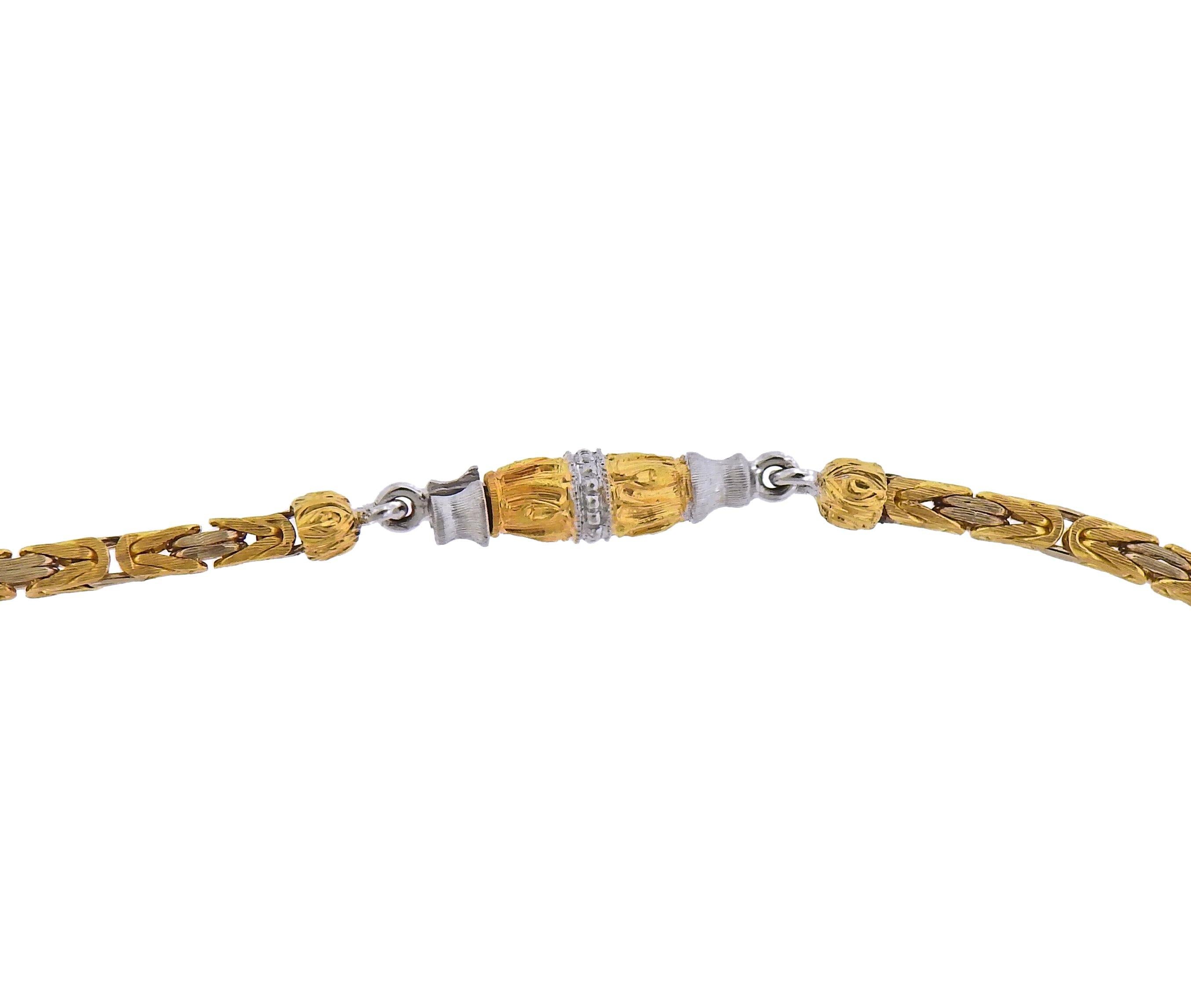 Buccellati Carved Jade Sapphire Ruby Gold Pendant Necklace - Oak Gem